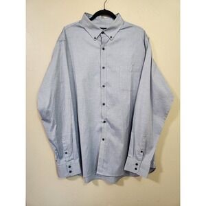 Claiborne Slim Fit Blue‎ Mens Long Sleeve Button Down Size XXL